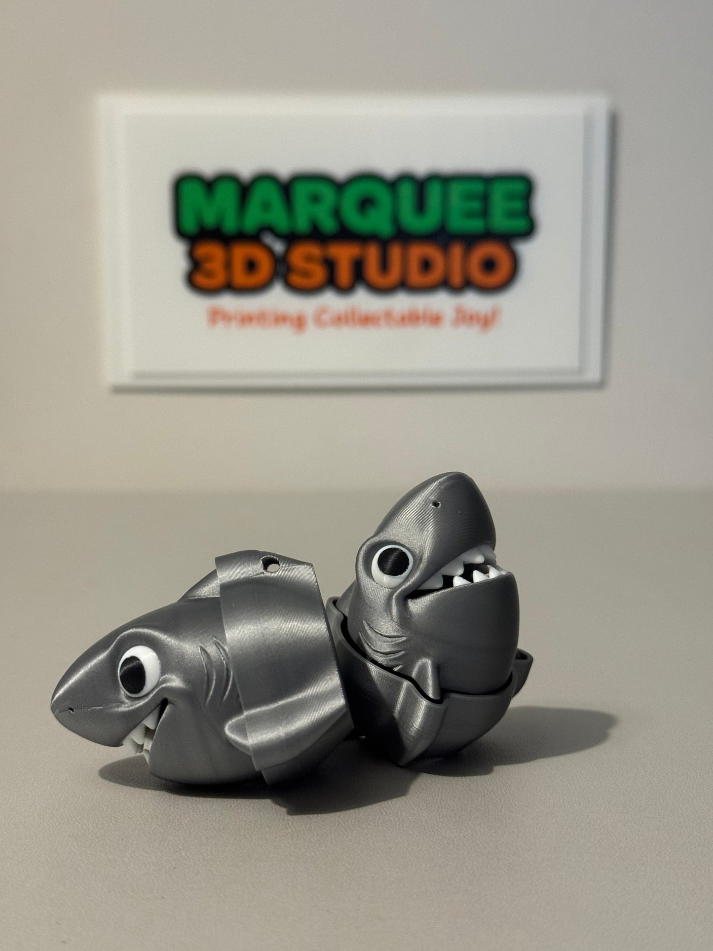Silver SHARK Keychain