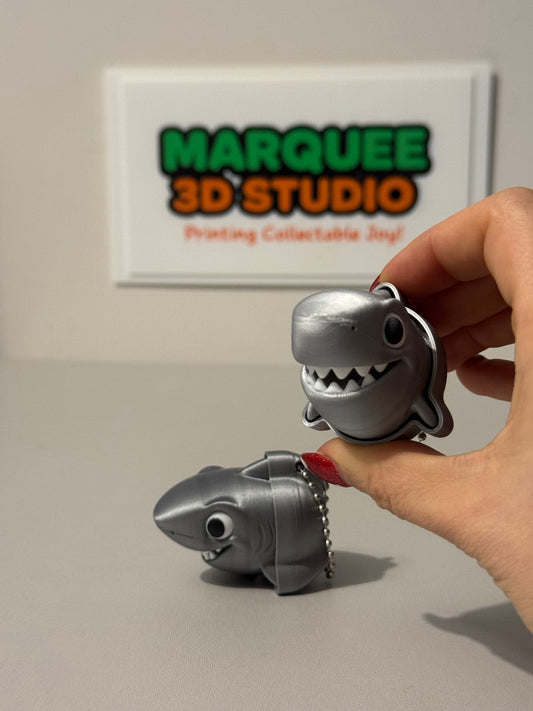Silver SHARK Keychain