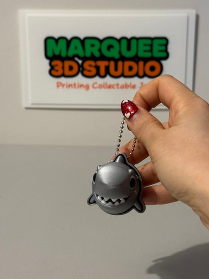 Silver SHARK Keychain