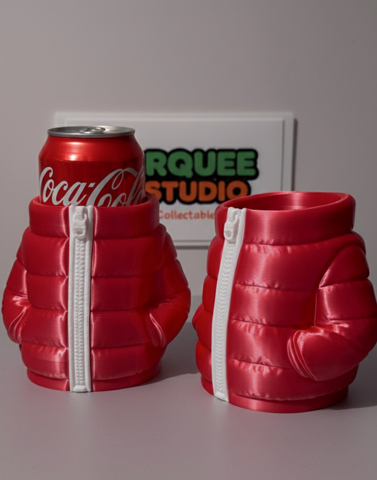 Puffer Jacket - WHITE DRAWSTRING